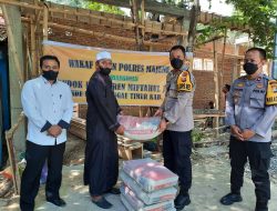 Kapolres Majene Wakafkan Ratusan Sak Semen dan Uang Tunai untuk Pembangunan Ponpes Miftahul Jihad Tande