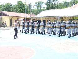 Tingkatkan Kemampuan Personel, Polres Majene Gelar Latihan Dalmas