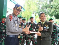 Dirgahayu TNI 2022, Polres Majene Kunjungi Kodim dan Kompi
