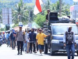 Aksi Damai Al Malu, Polres Majene Terjunkan Puluhan Personel