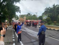 Sampai Timbulkan Percikan Api, Kabel Jaringan Listrik Putus di Dekat Kantor Wali Kota