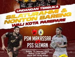 Taufan Pawe Ajak Pendukung PSM Makassar Silaturahmi dan Nobar