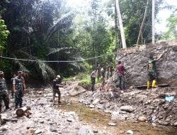 Progres Pembangunan Jembatan Sasaran Fisik TMMD Kodim Polman Memuaskan