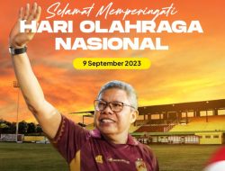 Taufan Pawe Ucapkan Selamat Hari Olahraga Nasional 2023