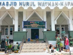 Satgas TMMD Ke-119 Kodim 1404/Pinrang Bersama Warga Rehab Masjid