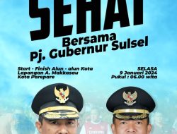 Pemkot Parepare Ajak Ramaikan Jalan Sehat Bersama Pj Gubernur Sulsel