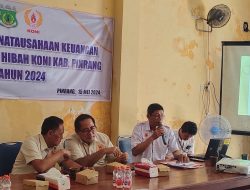 Tingkatkan Pengetahuan pertanggungjawaban Keuangan Cabor, Koni Pinrang Hadirkan Inspektorat