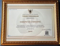 Pemda Enrekang Raih Penghargaan Dari KASN