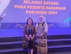 Ketua TP PKK Bersama Kadinkes Pinrang Hadiri Rakornas Posyandu 2024