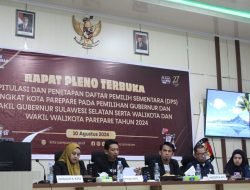 KPU Parepare Tetapkan 112.048 Pemilih dalam DPS untuk Pilkada Serentak 2024