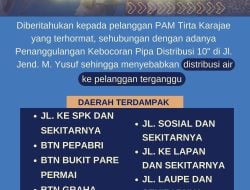 PAM Tirta Karajae Benahi Pipa Distribusi Bocor, Sejumlah Wilayah Terdampak Gangguan