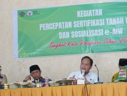 Kakantah Kota Parepare Edukasi Terkait Percepatan Persertipikatan Tanah Wakaf di Kemenag Parepare