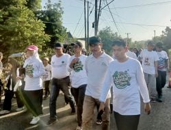 Ribuan Masyarakat Ramaikan Jalan Santai Bersama Santri di Masjid Kurir Langit