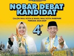 Tim Erat Bersalam Nobar Debat Kandidat Perdana Pilkada Parepare