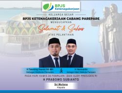 Pimcab BPJS Ketenagakerjaan Ucapkan Selamat Kepada TSM MO Atas Pelantikannya Sebagai Walikota dan Wakil Walikota Parepare