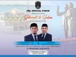 HSL Special Force Ucapkan Selamat Kepada TSM MO Atas Pelantikannya Sebagai Walikota dan Wakil Walikota Parepare