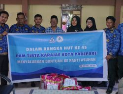 PAM Tirta Karajae Berbagi Kebahagiaan di HUT Ke-45, Salurkan Bantuan ke Panti Asuhan di Parepare