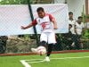 Tasming Hamid Cetak Gol di Laga Eksebisi Turnamen Mini Soccer Hari Bhayangkara ke-79