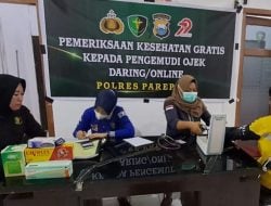 Sambut Hari Bhayangkara ke-79, Polres Parepare Gelar Pemeriksaan Gratis untuk Driver Ojol