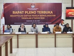 KPU Parepare Rapat Pleno Terbuka Rekapitulasi PDPB Triwulan II
