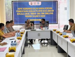 Wujudkan Generasi Tertib Lalu Lintas, Ditlantas Polda Sulbar Gelar Rakor Pembentukan “Sekolah Pelopor Keselamatan”